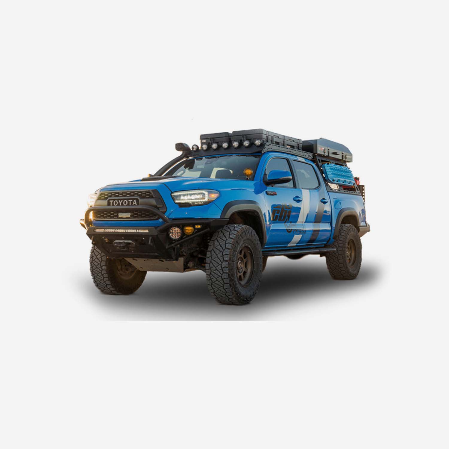 Prinsu Pro Toyota Tacoma Desert Air Intake Cab Rack | 2005-2023-LP4 Light Pod Cut Out